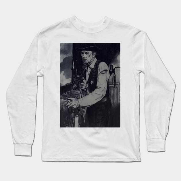 Gary Cooper Long Sleeve T-Shirt by BryanWhipple